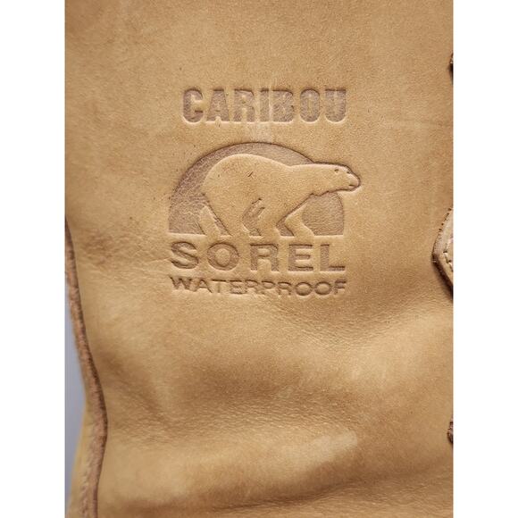 Sorel Caribou Mens Waterproof Winter Snow Boots Buff Tan NM1000-281 Size 11